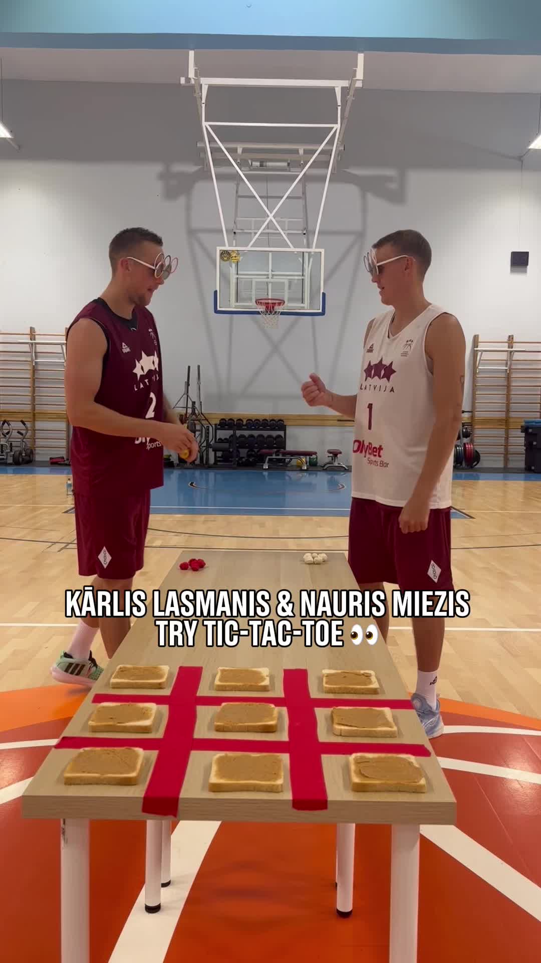 Admin got the team captain and the #Tokyo2020 top scorer to play Tic-Tac-Toe, our work here is done. 😤 #Olympics #TeamLatvia #basketball3x3 #Basketball